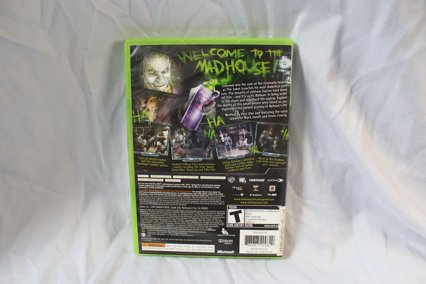 Batman: Arkham Asylum (Microsoft Xbox 360, 2009)