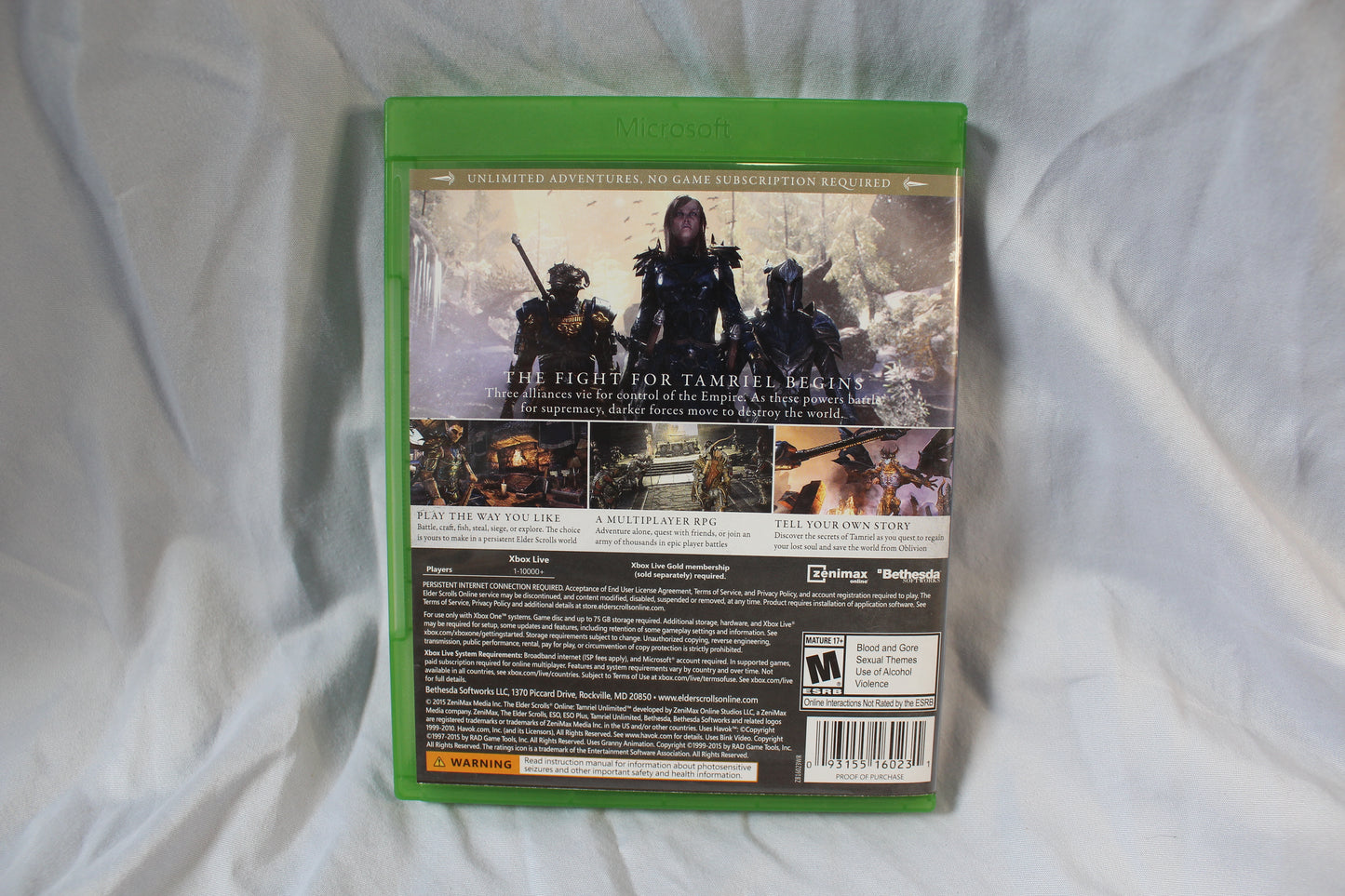 The Elder Scrolls Online: Tamriel Unlimited (Microsoft Xbox One, 2015)