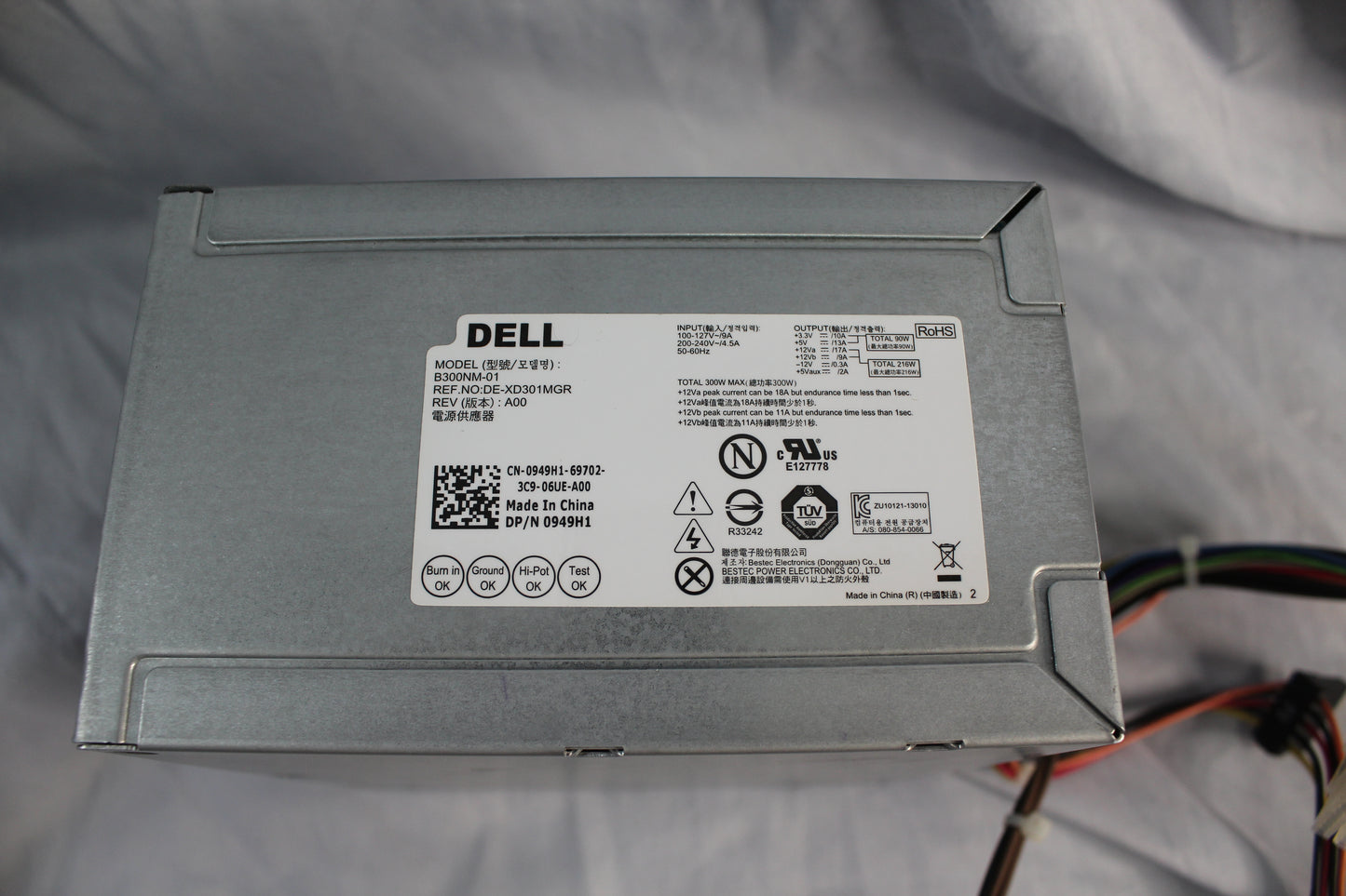 DELL OEM Desktop Power Supply 24 Pin 0949H1 Model B300NM-01