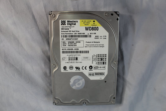 Western Dig Caviar SE (WD800JD-75MSA3) 80 GB, Serial-ATA 3.5" HDD (Untested)