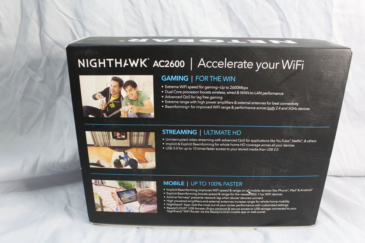 NETGEAR Nighthawk AC2600 Smart WiFi Router (R7450)